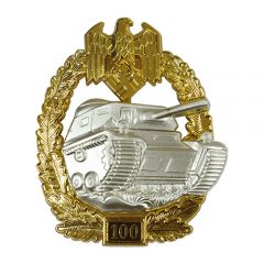 Numbered Panzer Assault Badge - 100